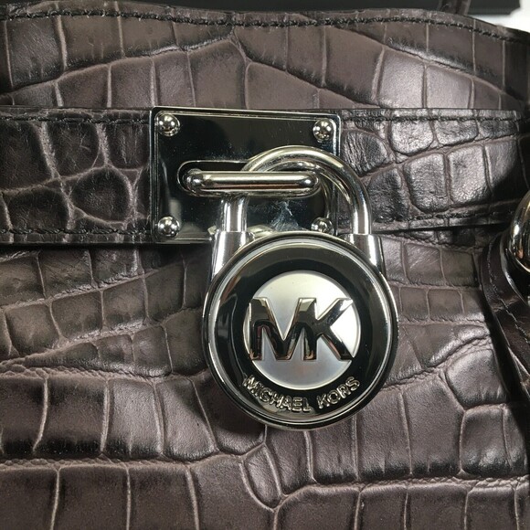 Michael Kors Hamilton Multifunction Tote Large Charcoal Croc Leather MRP $398 - Picture 9 of 16